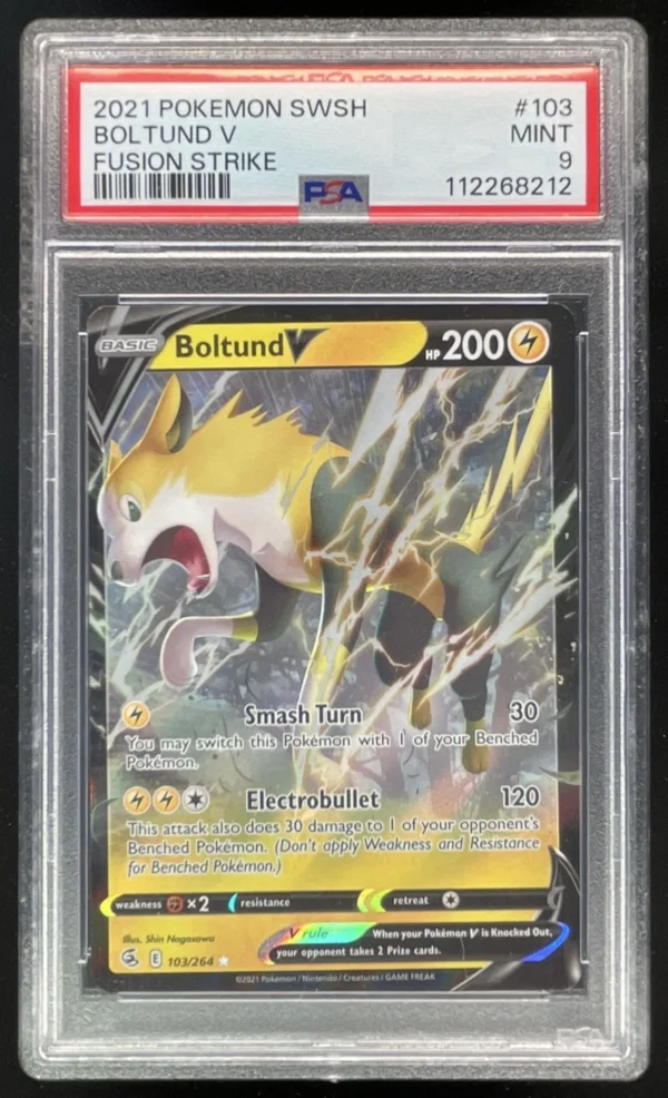 2021 Pokemon Sword & Shield Fusion Strike #103/264 Boltund V PSA 9