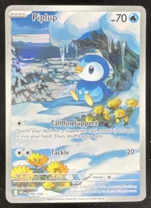 2025 Pokemon Phantasmal Flames #098/094 Piplup Illustration Rare