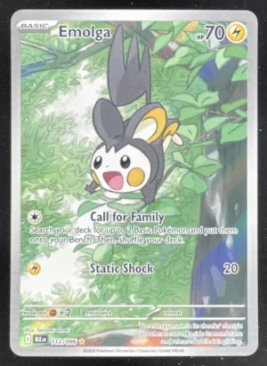 2025 Pokemon Black Bolt #112/086 Emolga Illustration Rare