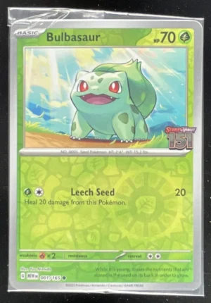 2023 Pokemon SV 151 Promos #001/165 Bulbasaur Reverse Holo Sealed