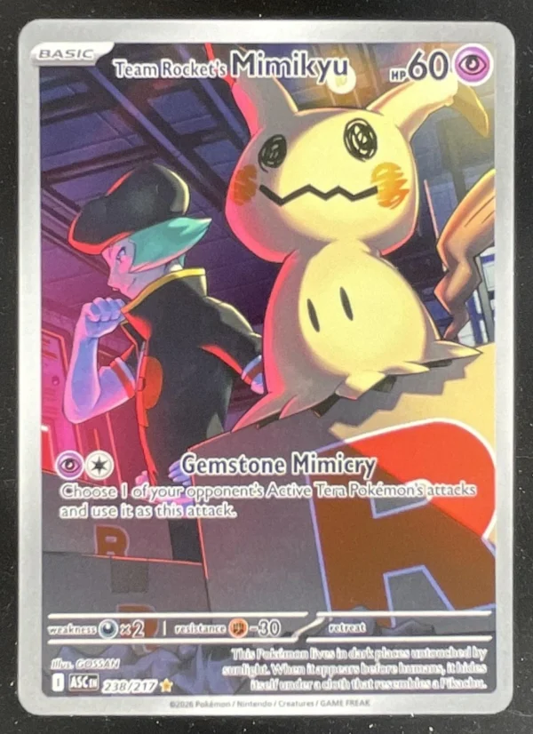 2026 Pokemon Ascended Heroes #238/217 Team Rocket's Mimikyu Illustration Rare