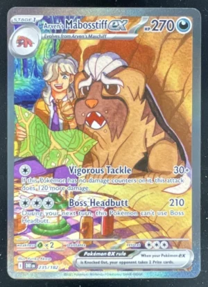 a16f6c5b-5181-46cf-a0d9-a2805baed683_c9cc30be-cba3-4827-ba1e-81eed31adacc 2025 Pokemon Destined Rivals #235/182 Arven's Mabosstiff ex