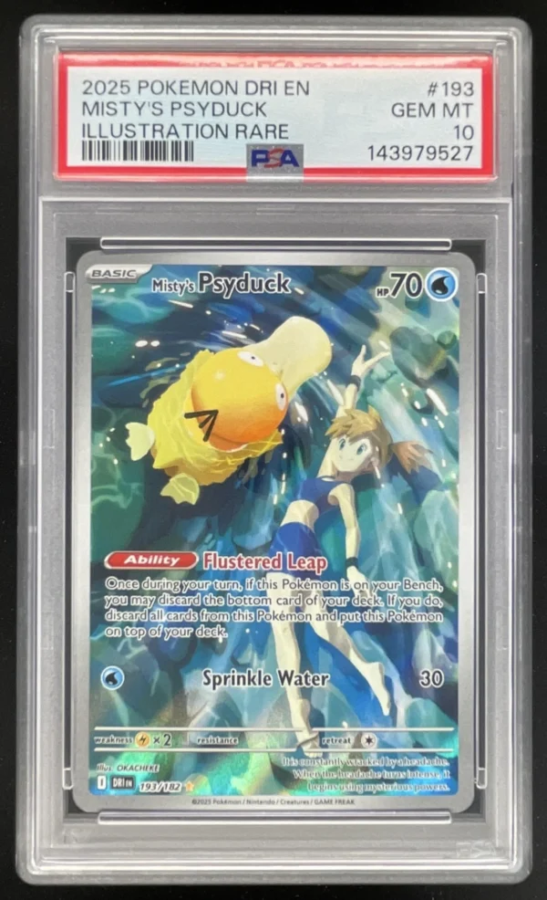 2025 Pokemon Destined Rivals #193/182 Misty's Psyduck PSA 10
