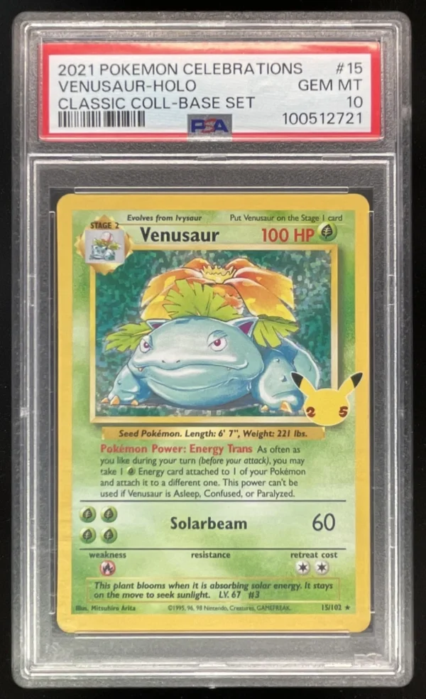 2021 Pokemon Sword & Shield Celebrations Classic Collection #15 Venusaur PSA 10