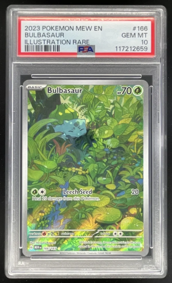 2023 Pokemon SV 151 #166/165 Bulbasaur Illustration Rare PSA 10
