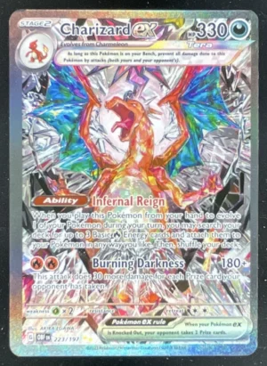 a16f6c5b-5181-46cf-a0d9-a2805baed683_ffcb6eba-3ebb-4745-bd7a-7140b7405879 2023 Pokemon SV Obsidian Flames - OBF EN #223/197 Charizard ex Special Rare