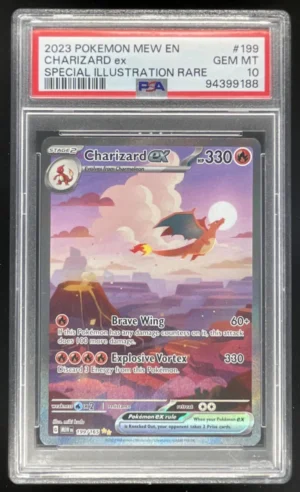 a16f6c5b-5181-46cf-a0d9-a2805baed683_ba32c6b0-e009-4666-baed-86d2091dfdf8 2023 Pokemon SV 151 #199/165 Charizard ex Special Illustration Rare PSA 10